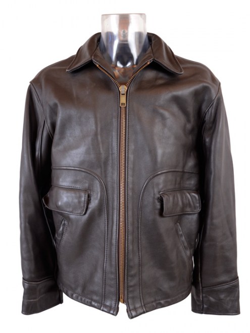 LEA men-leather-straight zip-jacket-1